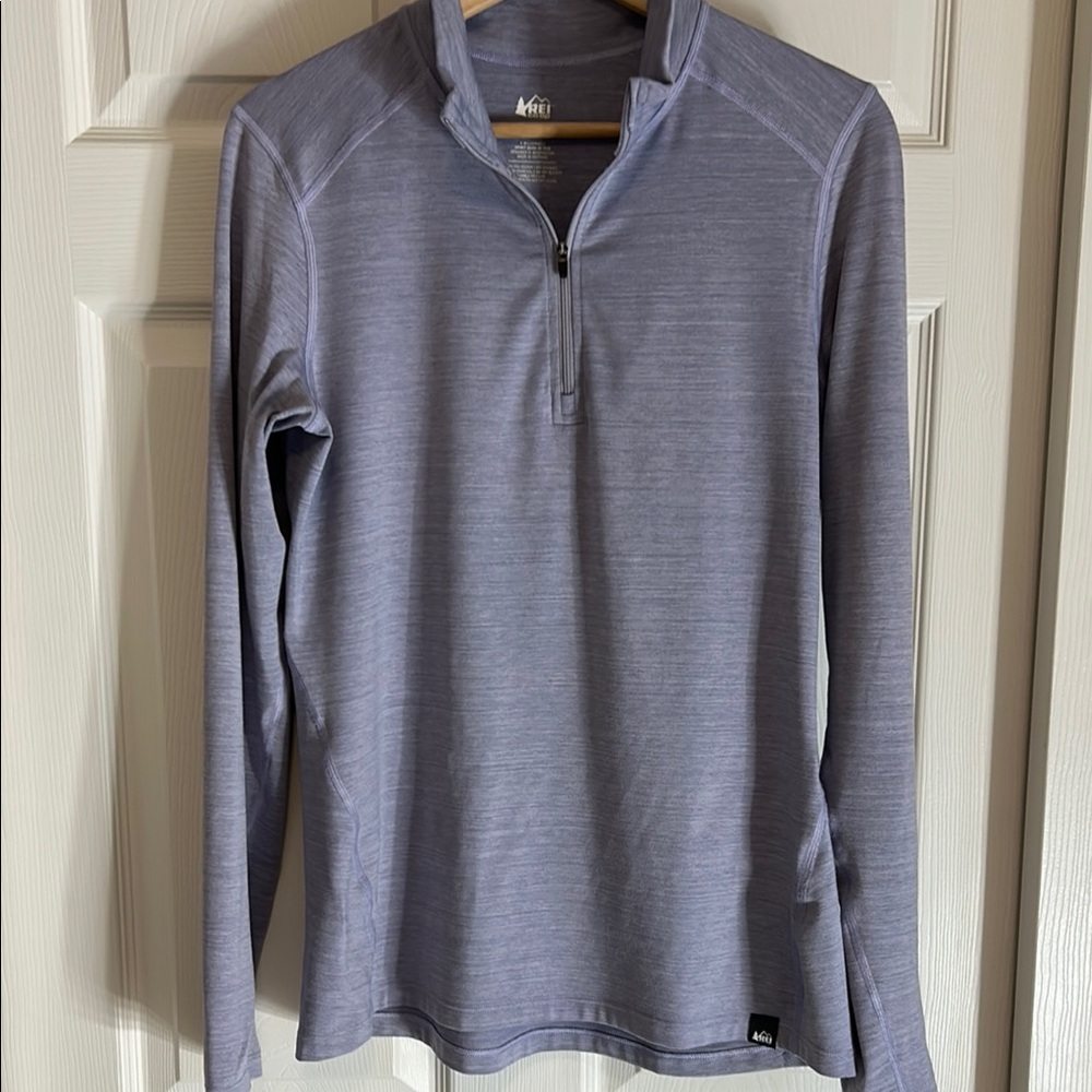 REI Lavender Quarter-Zip Pullover Hiking Size Large - Picture 2 of 9